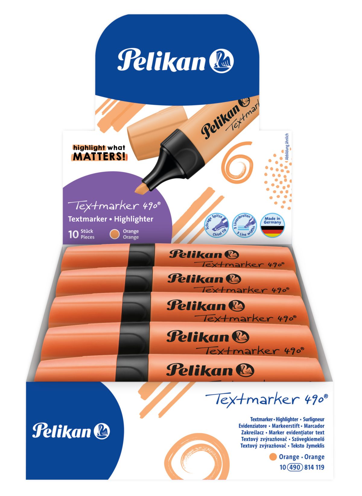 Pelikan - Zvýrazňovač 490 oranžový – Obrázok 2