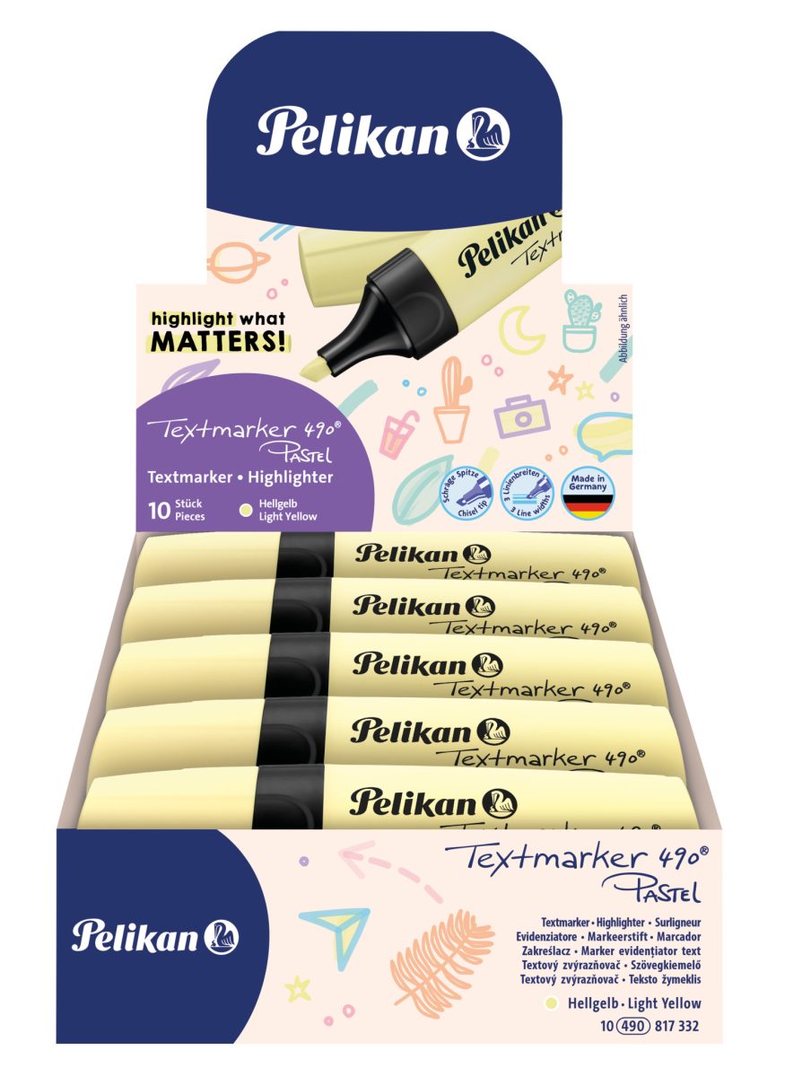 Pelikan - Zvýrazňovač 490 Pastelový žltý Pelikan - Zvýrazňovač 490 Pastelový žltý