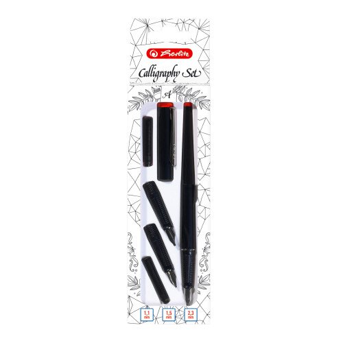 Herlitz - Kaligrafické pero čierne plniace - sada Herlitz - Kaligrafické pero čierne plniace - sada