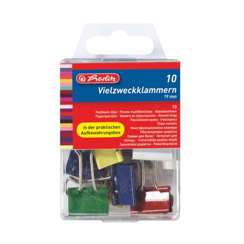 Herlitz - Spona viacúčelov 19mm 10ks mix Herlitz - Spona viacúčelov 19mm 10ks mix