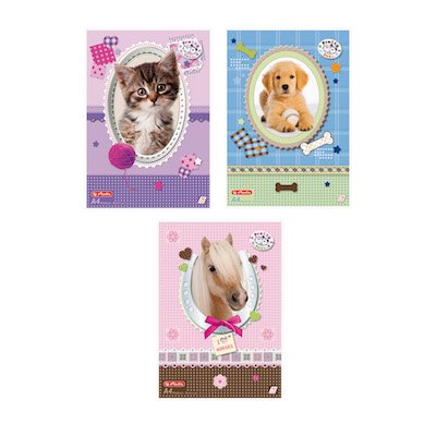 Maliarsky blok A4 zvieratká Herlitz Pretty Pets 75 listov lepený