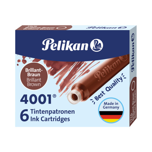 Pelikan - Bombičky atramentové hnedé Pelikan - Bombičky atramentové hnedé