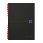 Oxford - Blok špirálový Oxford Black n’Red Notebook A4/70 listov linajkový
