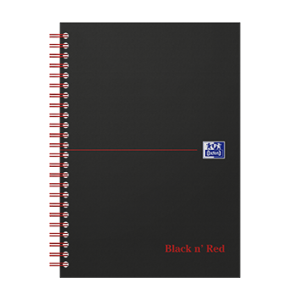 Oxford - Blok špirálový Oxford Black n’Red Notebook A5/70 listov linajkový