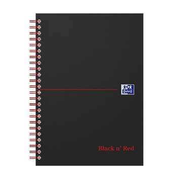 Oxford - Blok špirálový Oxford Black n’Red Notebook A5/70 listov linajkový Oxford - Blok špirálový Oxford Black n’Red Notebook A5/70 listov linajkový