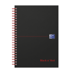 Oxford - Blok špirálový Oxford Black n’Red Notebook A5/70 listov štvorčekový