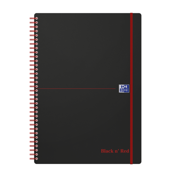 Oxford - Blok špirálový Oxford Black n’Red Movebook A4/70 listov linajkový