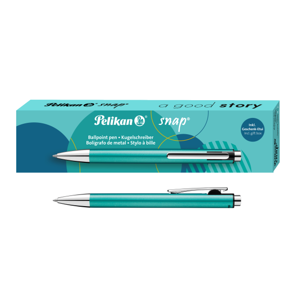 Pelikan - Pero guličkové K10 tyrkysové Snap Metalic