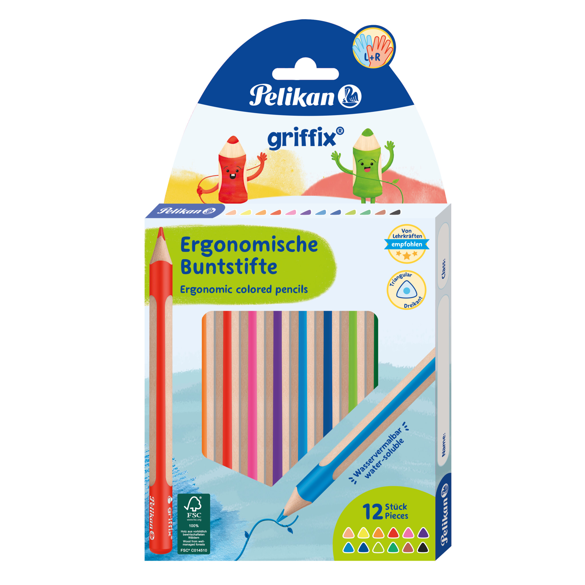 Pelikan - Pastelky Griffix silné 12 ks Pelikan - Pastelky Griffix silné 12 ks