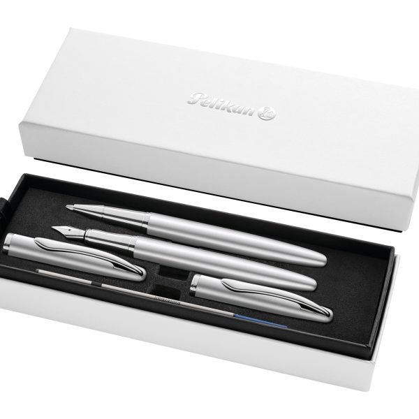 Pelikan - Pero plniace a roller Jazz Noble strieborné v boxe