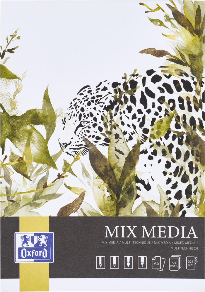 Oxford - Blok kresliaci Oxford Mix Media A5/50 listov Oxford - Blok kresliaci Oxford Mix Media A5/50 listov