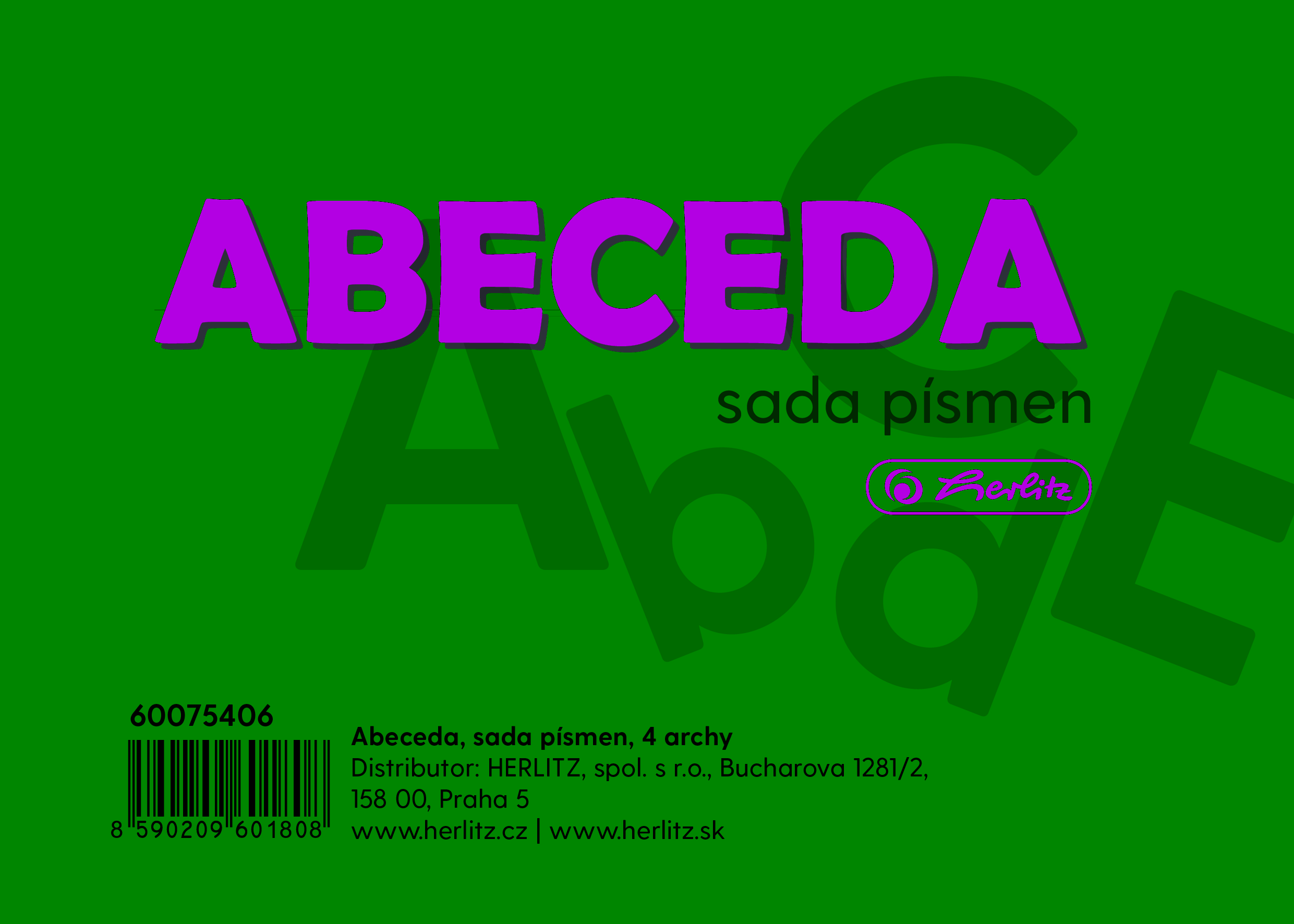 ABECEDA sada písmen 4 hárky ABECEDA sada písmen 4 hárky