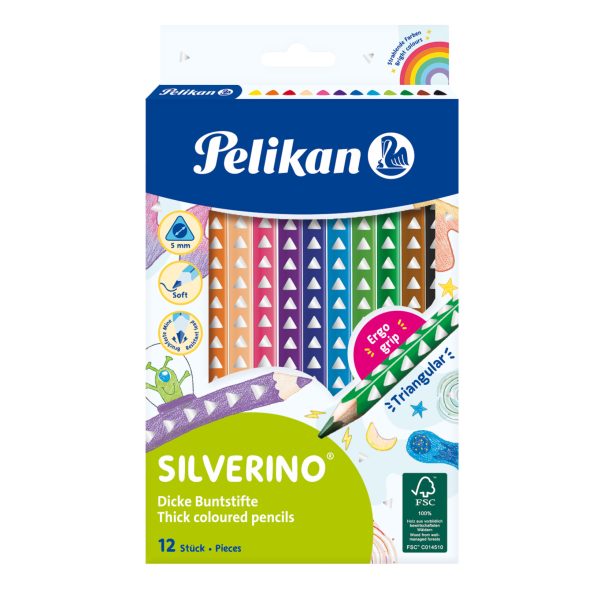 Pelikan - Pastelky Silverino tenké 12 ks