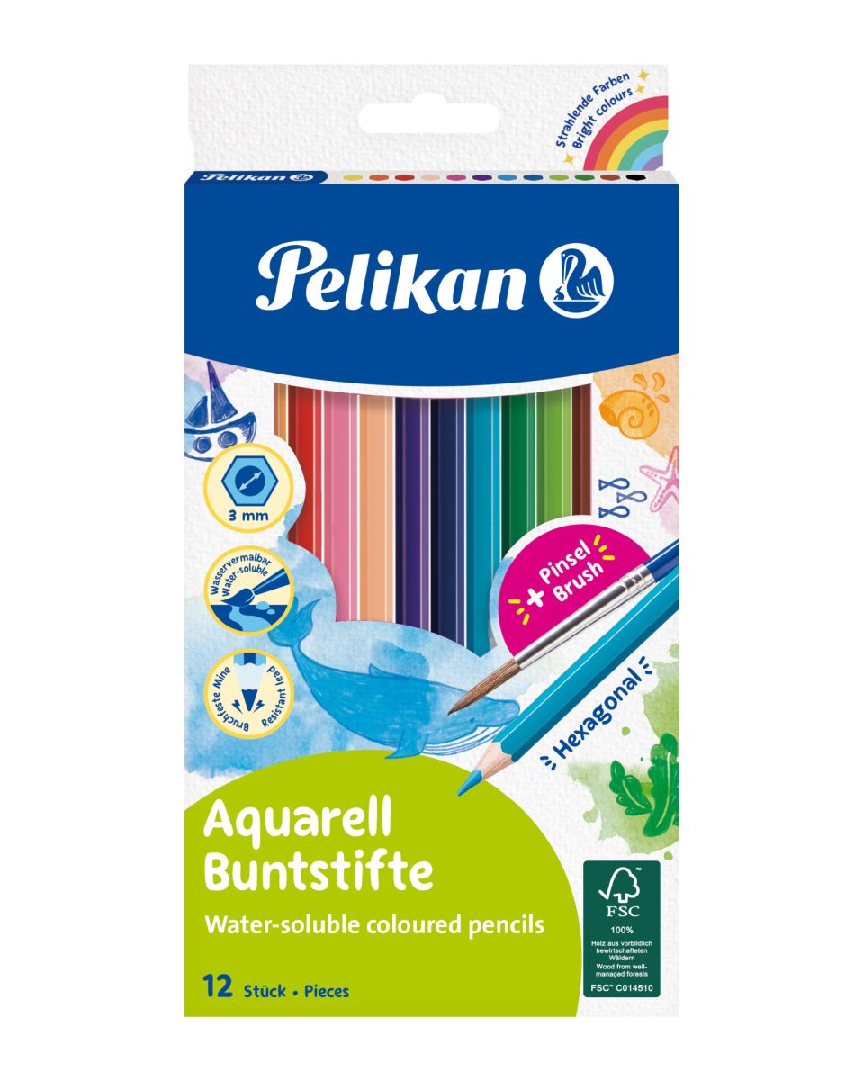 Pelikan - Pastelky akvarelové 12 ks Pelikan - Pastelky akvarelové 12 ks