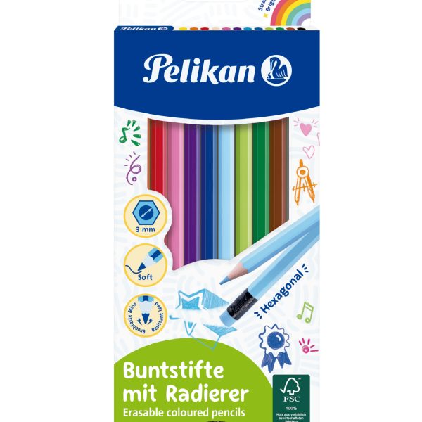 Pelikan - Pastelky gumovateľné 12 ks