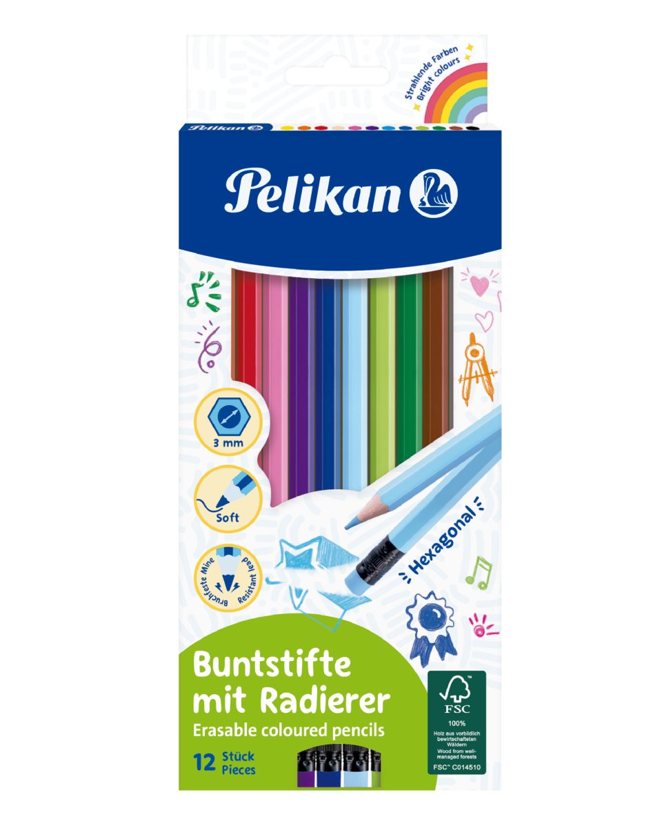 Pelikan - Pastelky gumovateľné 12 ks Pelikan - Pastelky gumovateľné 12 ks