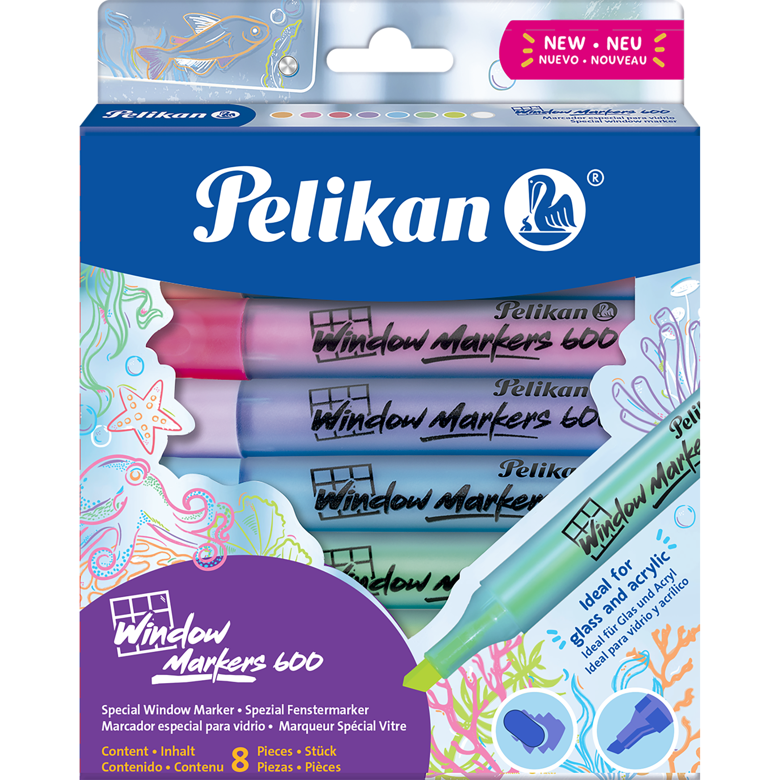 Pelikan - Fixy na okno 8ks Pelikan Pelikan - Fixy na okno 8ks Pelikan