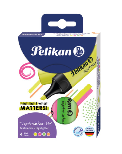 Pelikan - Zvýrazňovač 490 4 ks Pelikan - Zvýrazňovač 490 4 ks