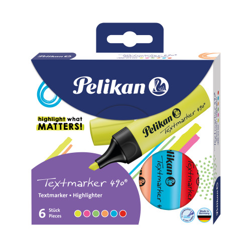Pelikan - Zvýrazňovač 490 6 ks Pelikan - Zvýrazňovač 490 6 ks