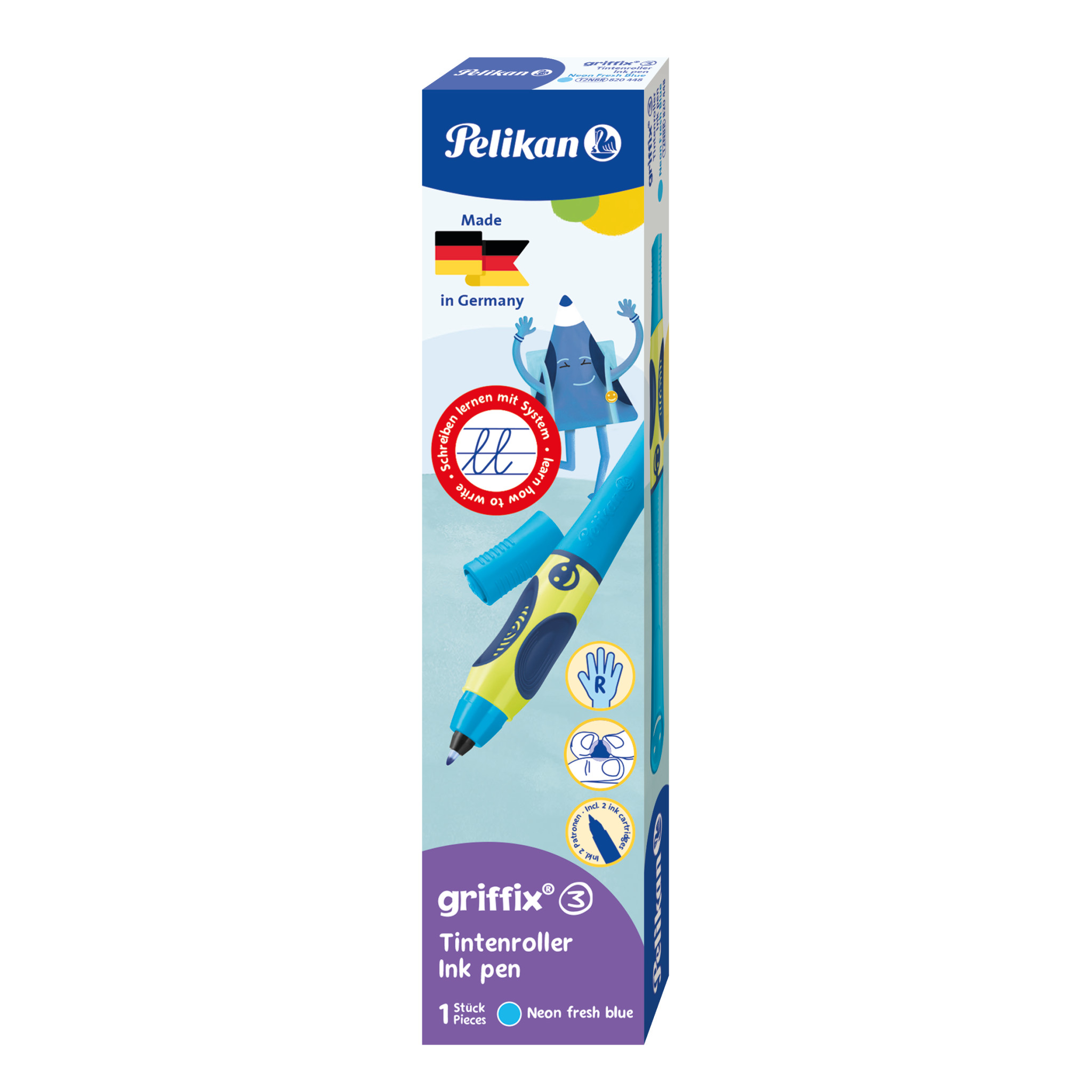 Pelikan - Pero bombičkové Griffix 3 pre pravákov modré Pelikan - Pero bombičkové Griffix 3 pre pravákov modré