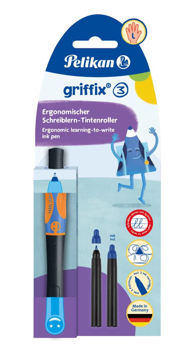 Pelikan - Pero bombičkové Griffix 3 pre ľavákov oranžovo-čierne Pelikan - Pero bombičkové Griffix 3 pre ľavákov oranžovo-čierne