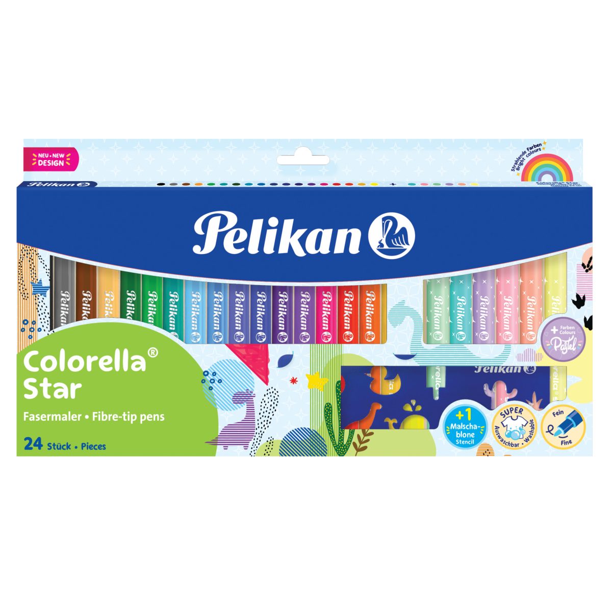 Pelikan - Fixy Colorella 24 ks + šablóna Pelikan - Fixy Colorella 24 ks + šablóna