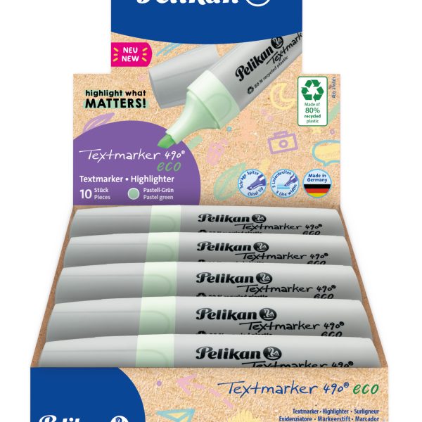 Zvýrazňovač 490 eco pastelový zelený
