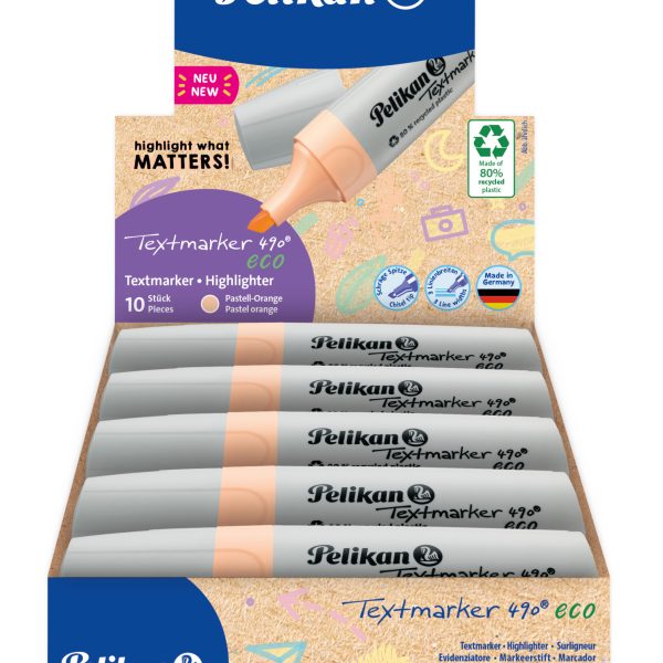 Zvýrazňovač 490 eco pastelový marhuľový