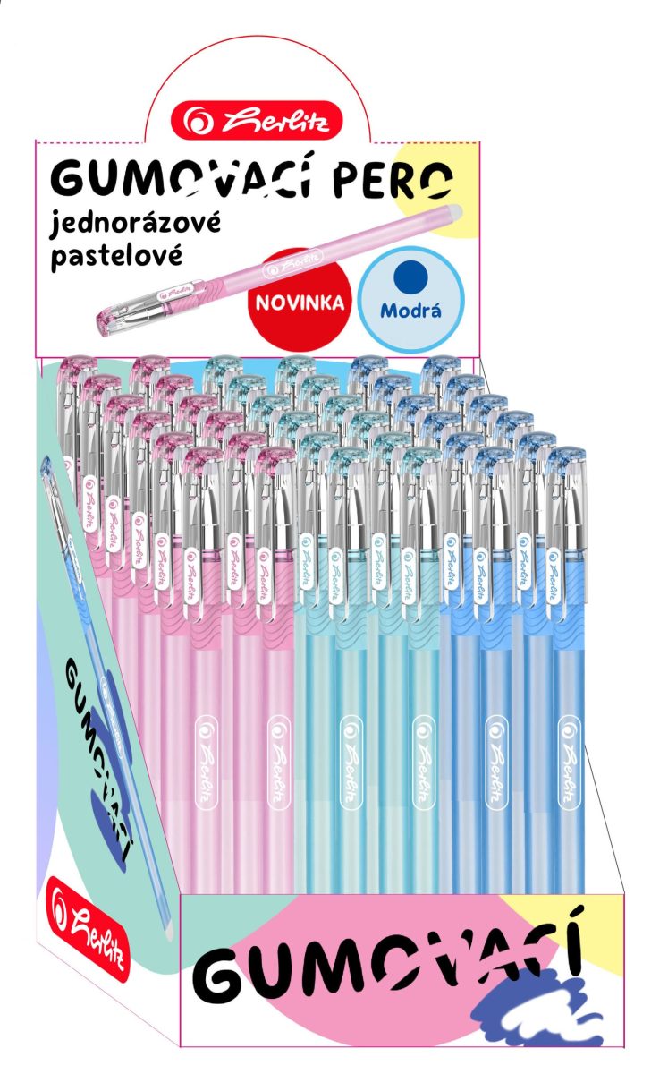 Herlitz - Gumovacie pero Pastelové Herlitz - Gumovacie pero Pastelové