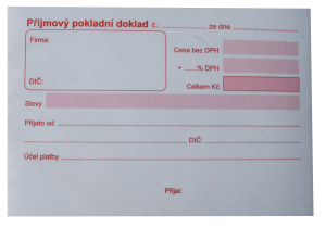Doklad prijmový pokladničný A7