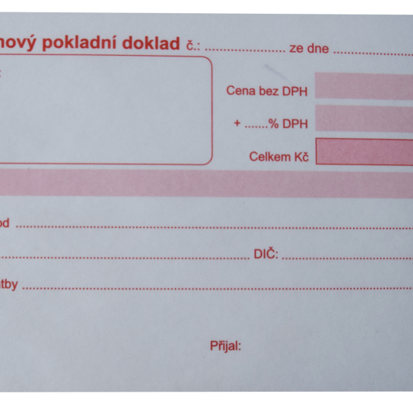 Doklad prijmový pokladničný A7