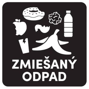 Ponuka - Cena - Predaj Samolepka na separovaný odpad – ZMIEŠANÝ ODPAD