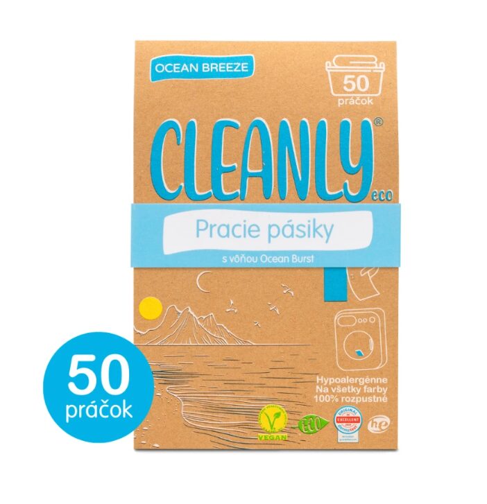 Pracie pásiky Ocean Breeze CleanlyEco 50 praní 1 Snimka obrazovky 2026 05 18 141048 Pracie pásiky Ocean Breeze CleanlyEco 50 praní – ekologický prací prostriedok so sviežou morskou vôňou, bez plastu, vyrobený na Slovensku