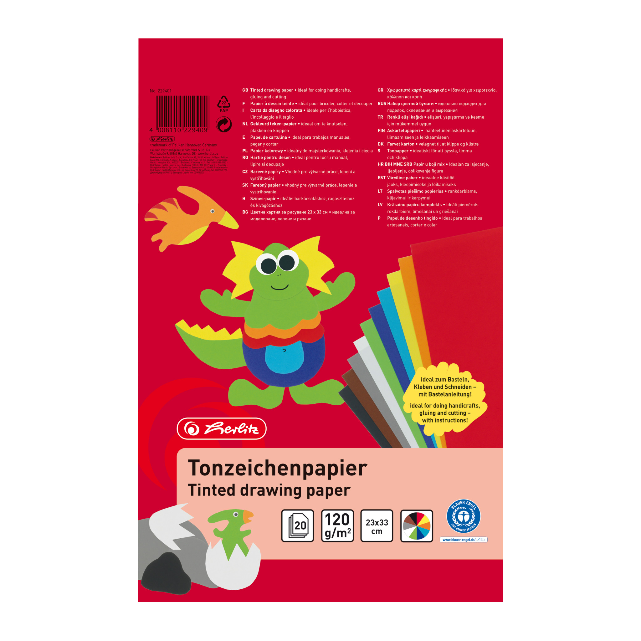 Herlitz - Farebné papiere 23x33 cm Herlitz - Farebné papiere 23x33 cm