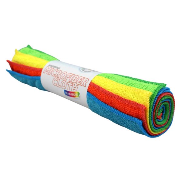 Ponuka - Cena - Predaj Utierky z mikrovlákna RAINBOW 30x30cm mix farieb - 5ks