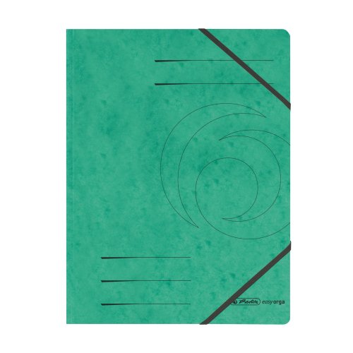 Herlitz - Dosky s gumou A4 zelené prešpánové kartón Herlitz - Dosky s gumou A4 zelené prešpánové kartón