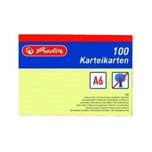 Herlitz - Karty do kartotéky A6
