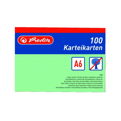 Herlitz - Karty do kartotéky A6 Herlitz - Karty do kartotéky A6