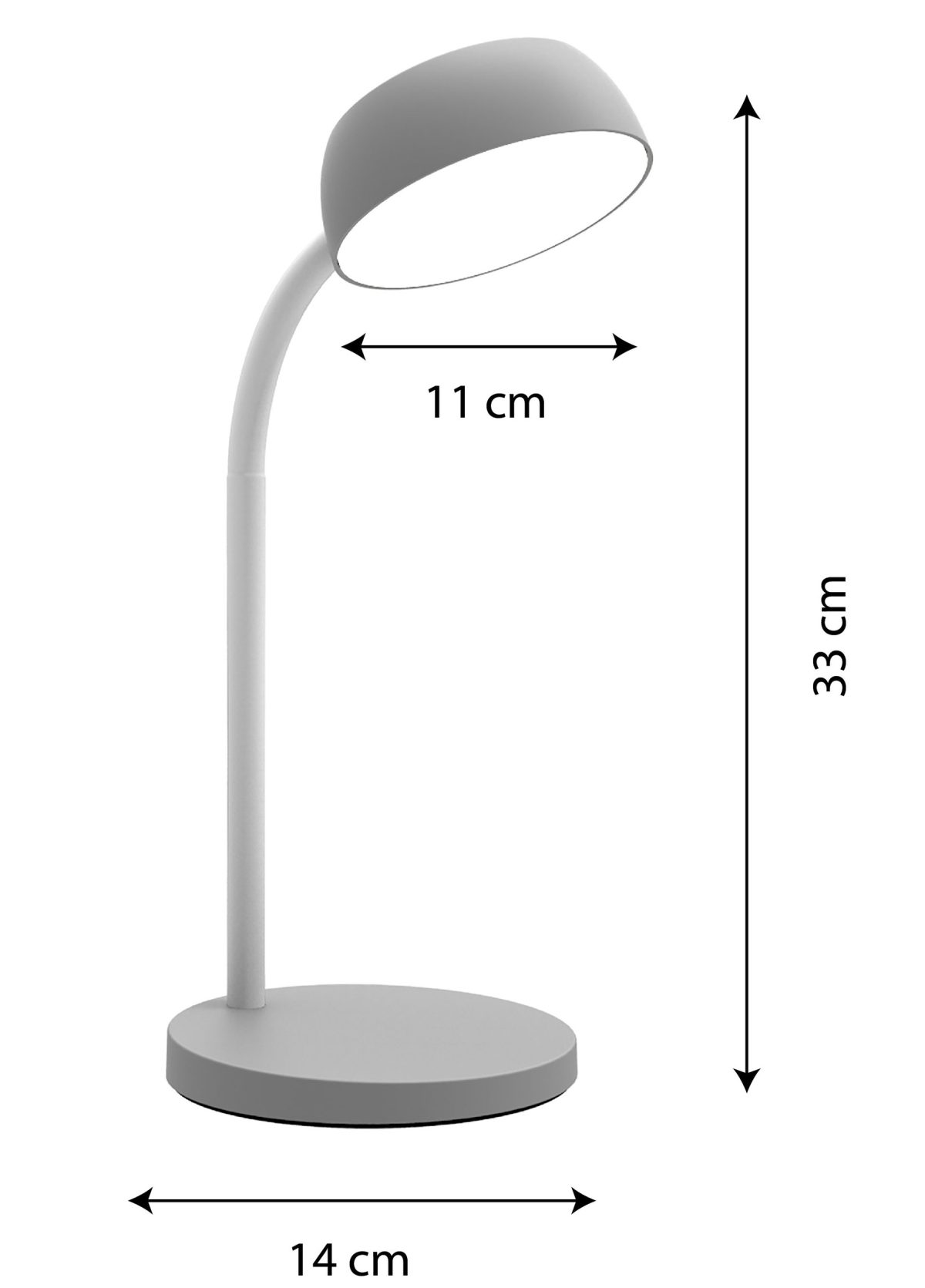 Unilux - Lampa stolná Unilux Tamy šedá – Obrázok 2