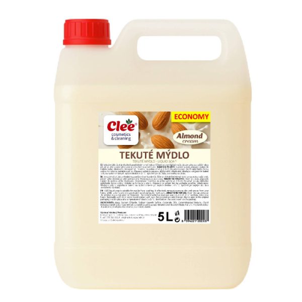 Ponuka - Cena - Predaj CLEE Tekuté mydlo ALMOND cream 5L