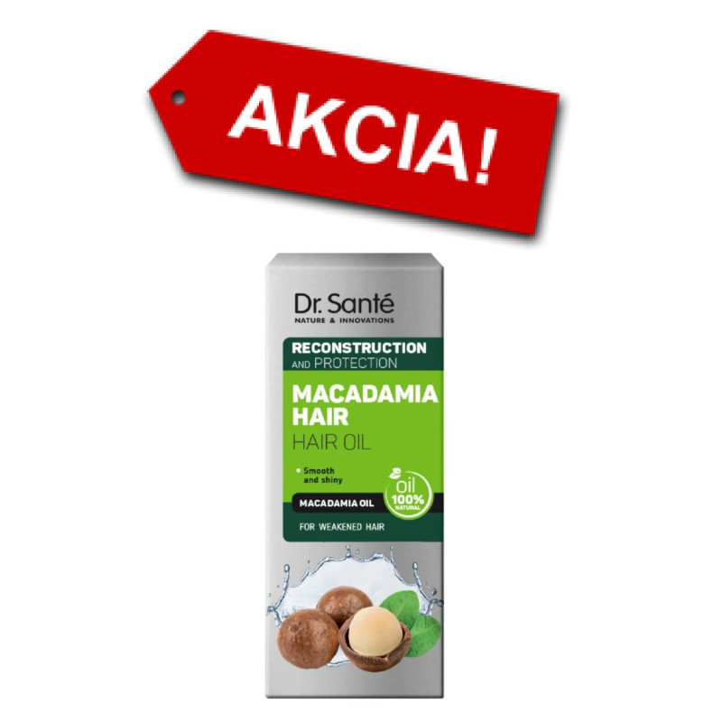 Dr. Santé Macadamia olej na vlasy s výťažkom makadamiového oleja 50 ml Ponuka - Cena - Predaj Dr. Santé Macadamia olej na vlasy s výťažkom makadamiového oleja 50 ml