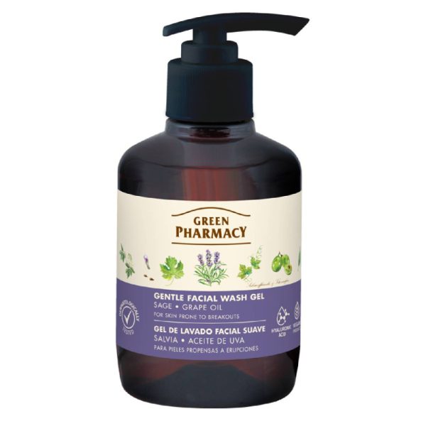 Ponuka - Cena - Predaj Green Pharmacy Jemný čistiaci gél na tvár 270ml - Šalvia a olej z hroznových semienok