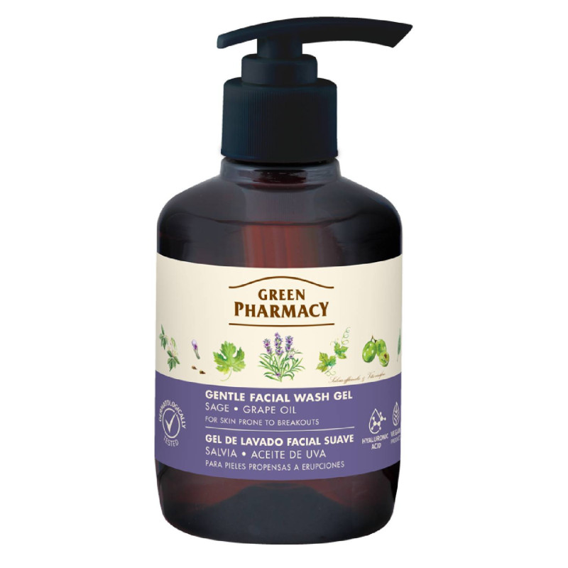 Green Pharmacy Jemný čistiaci gél na tvár 270ml - Šalvia a olej z hroznových semienok Ponuka - Cena - Predaj Green Pharmacy Jemný čistiaci gél na tvár 270ml - Šalvia a olej z hroznových semienok