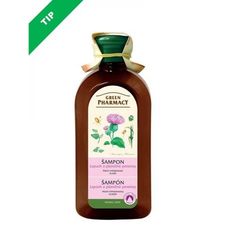 Green Pharmacy šampón proti vypadávaniu vlasov 350 ml - Lopúch a pšeničné proteíny Ponuka - Cena - Predaj Green Pharmacy šampón proti vypadávaniu vlasov 350 ml - Lopúch a pšeničné proteíny