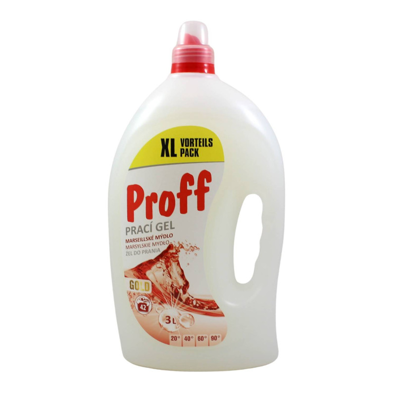 PROFF prací gel na pranie Marseillské mydlo 3L - 42 PD Ponuka - Cena - Predaj PROFF prací gel na pranie Marseillské mydlo 3L - 42 PD