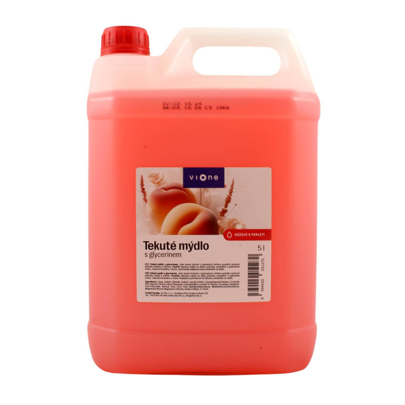 Tekuté mydlo VIONE perleťové broskyňa 5L Ponuka - Cena - Predaj Tekuté mydlo VIONE perleťové broskyňa 5L