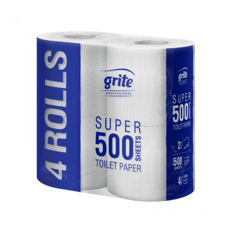 Toaletný papier GRITE Professional 55m 2vrst.100% celulóza 4ks Ponuka - Cena - Predaj Toaletný papier GRITE Professional 55m 2vrst.100% celulóza 4ks