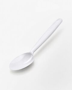 Lyžica PP znovu použiteľná biela 18,5 cm