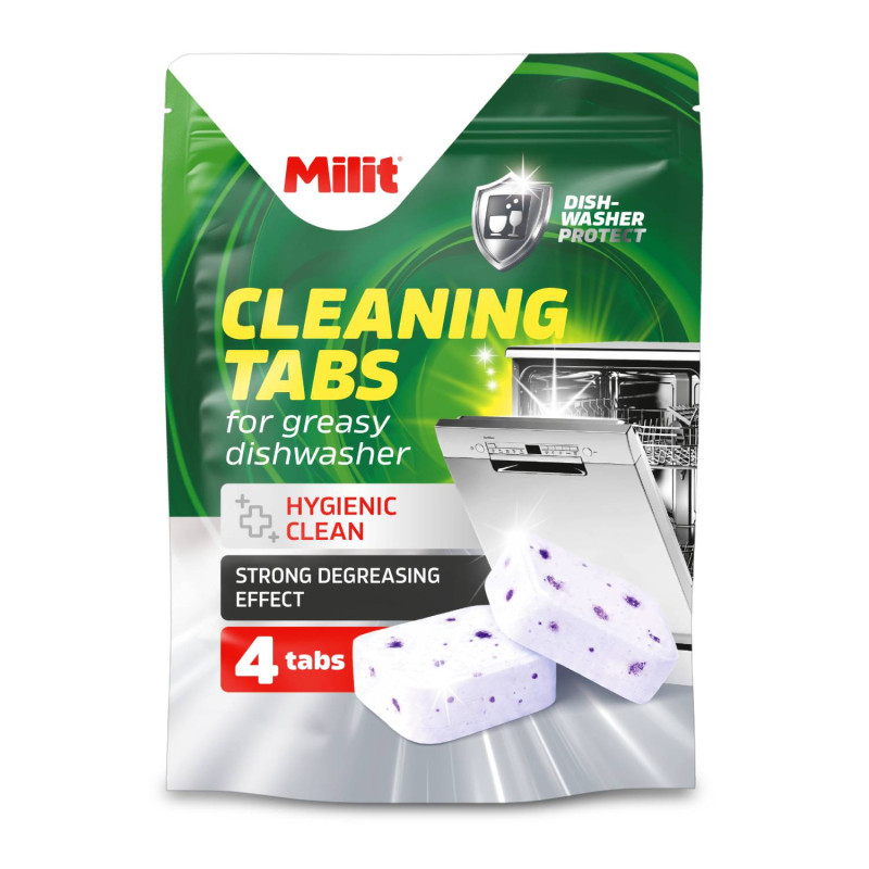 MILIT CLEANING TABS – čistič umývačky riadu 4ks Ponuka - Cena - Predaj MILIT CLEANING TABS – čistič umývačky riadu 4ks