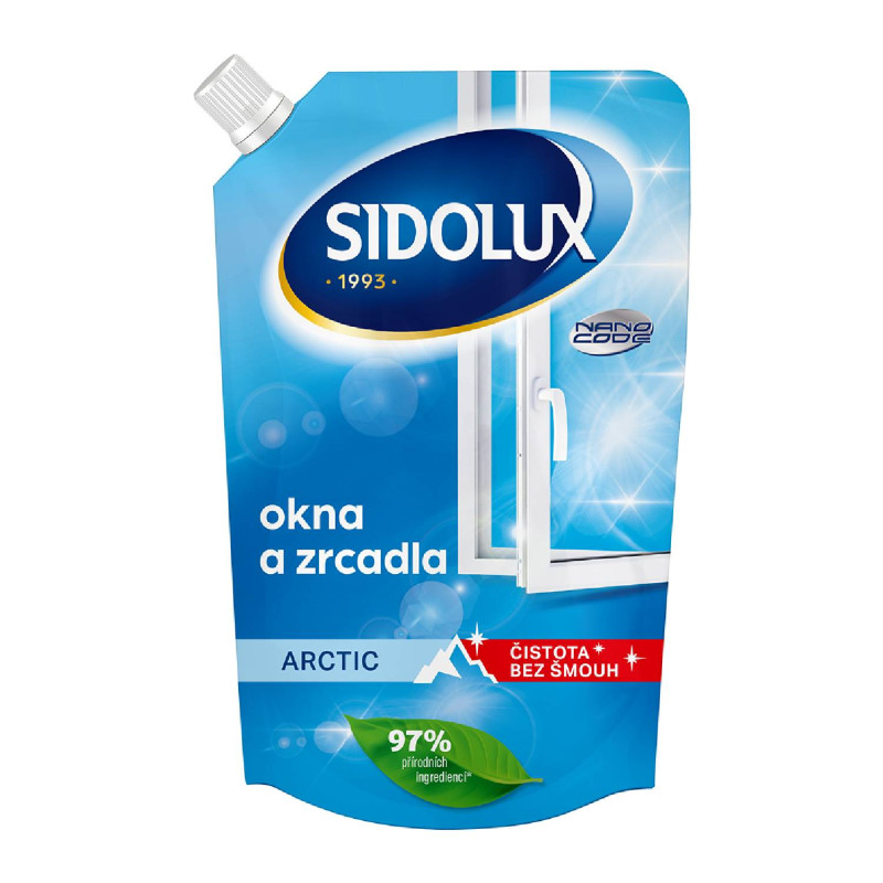 SIDOLUX na okná a zrkadlá s NANO technológiou Arctic – náhradná náplň 500ml Ponuka - Cena - Predaj SIDOLUX na okná a zrkadlá s NANO technológiou Arctic – náhradná náplň 500ml